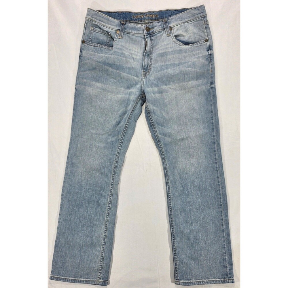 Cody James Mens Jeans Size 38x30 Jackson Slim Straight Stretch Denim Light Wash
